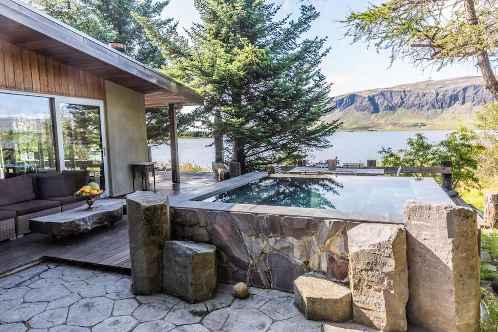 Luxury Lakefront Villa, Infinity Hot Tub And Sauna Grimsnes og Grafningshreppur Dış mekan fotoğraf
